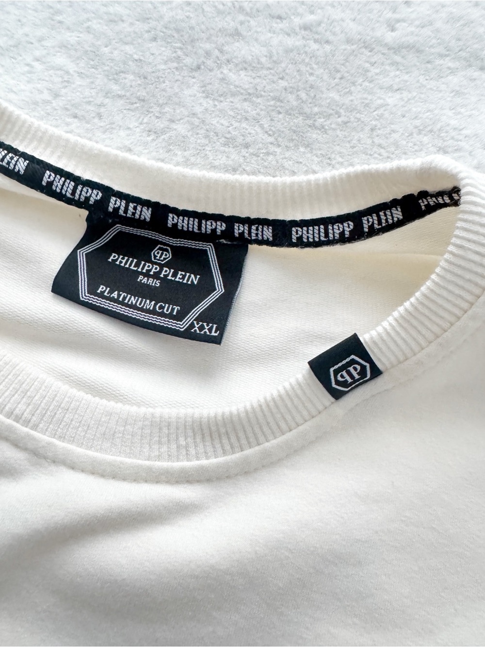Philipp Plein Platinum Cut Tiger Embroidered Sweatshirt Cream XXL - Picture 5 of 11
